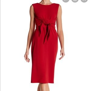 Sleeveless front tie dress